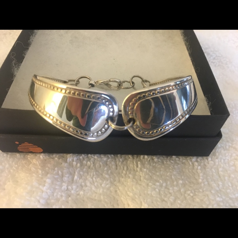Silver spoon bracelet